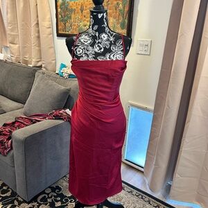 House of CB “Anja” Dress – Wine Red (Size M)